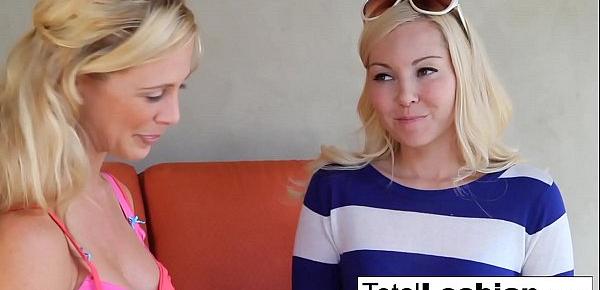  Amazing blonde babes Aaliyah and Cherie in a great lesbian scene